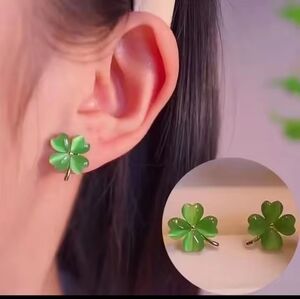Earrings Four Leaf Clover Women's New‎ f33